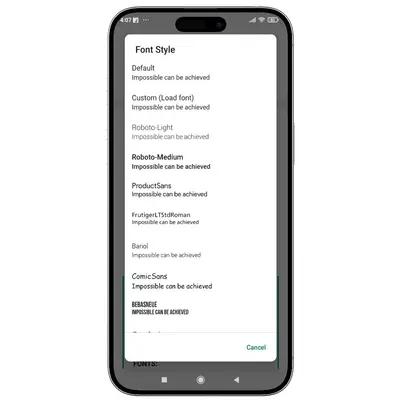 Font styles — GB WhatsApp