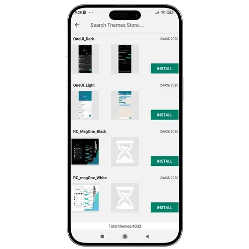 Theme store — GB WhatsApp screenshot